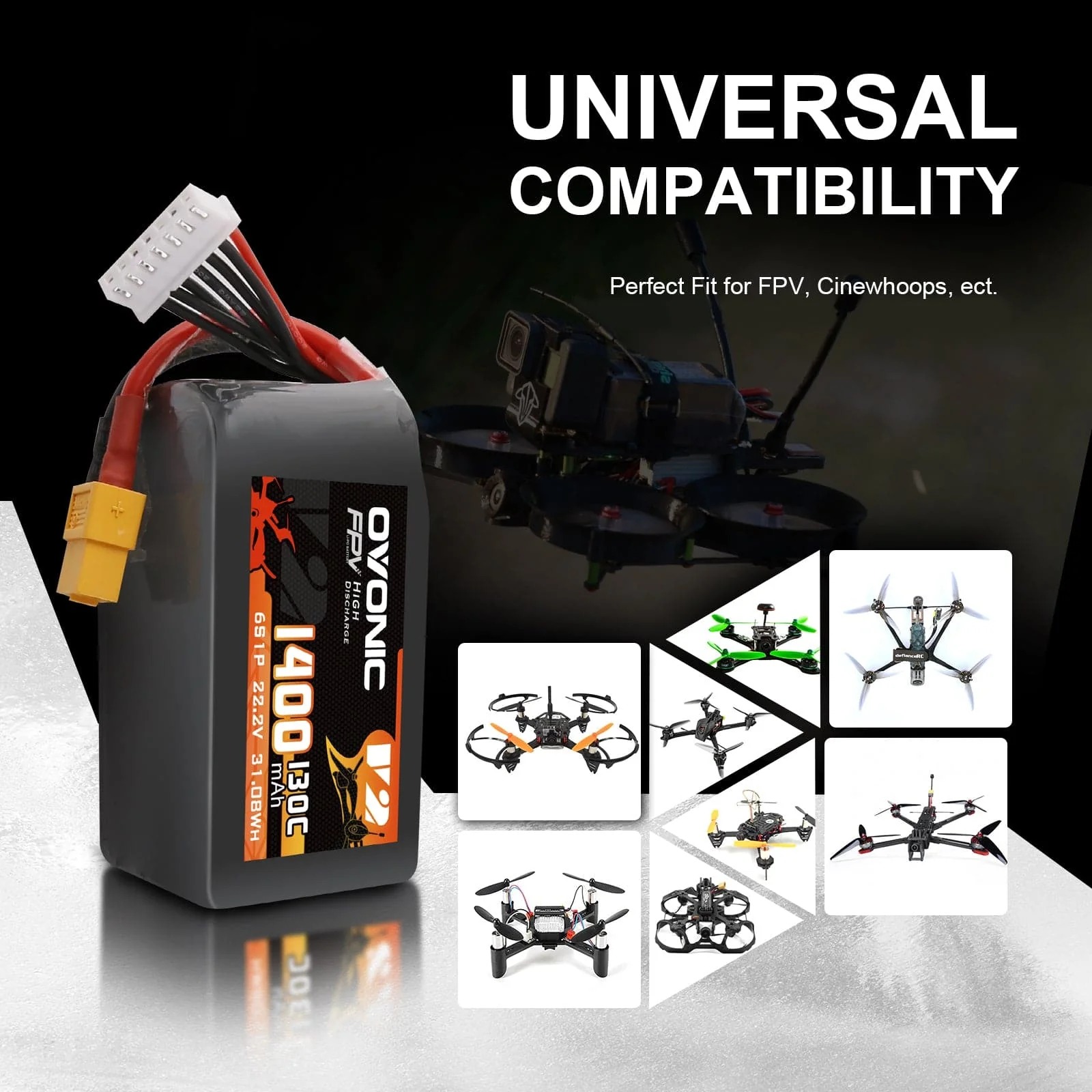 Bateria LiPo Ovonic 6S 22.2V 1 - Walksnail Avatar Hd Goggles X avaliação e preço